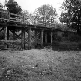 Wooden bridge crossing stream near Belrose