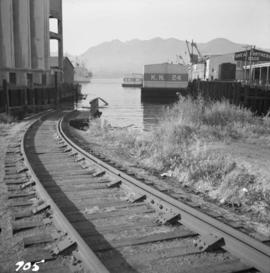 Rail barge slip in Vancouver harbour