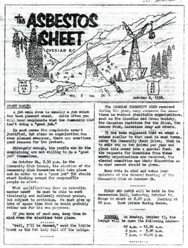 The Asbestos Sheet 8 Oct. 1958