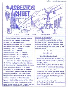 The Asbestos Sheet June 1960
