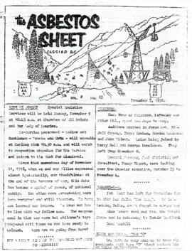 The Asbestos Sheet 7 Nov. 1958