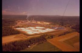 Pulpmill - General - Treatment pools and pulp mill - aerial