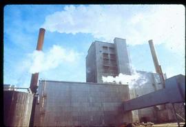 Pulpmill - General - Pulp mill exterior - smoke billowing out of stacks