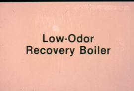 Original Construction - Graphic presentation slide: "Low-odor recovery boiler"