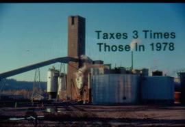 Original Construction - Graphic presentation slide: "Taxes 3 times those in 1978"
