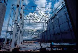 Pulpmill - Expansion Project - steel erection - machine room