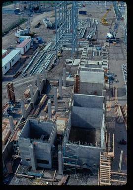 Pulpmill - Expansion Project - Aerial view of bottom floor of B-bleach plant seal chests