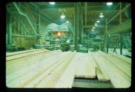 Prince George (P.G.) Sawmill - General - Outfeed from quad saw