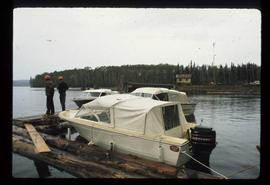 Woods Division - Lake Operations - Small boat at Nose Bay