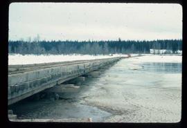 Woods Division - Bridges - Unidentified low water bridge in winter