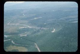 Woods Division - Bridges - Aerial of Bear Bridge looking downstream