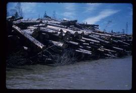 Woods Division - Logs/Log Decks - Log decks during flood