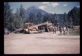 Woods Division - Misc. Equipment & Shows - Log truck load spilled