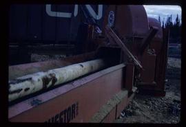 Woods Division - Chipper / Harvester - Loading chips into a railcar