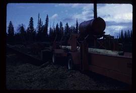Woods Division - Chipper / Harvester - Loading chips into a railcar