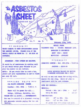 The Asbestos Sheet Feb. 1962
