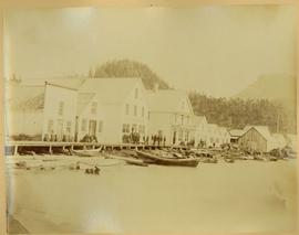 R. Cunningham and Sons, probably Port Essington featuring a North West coast canoe