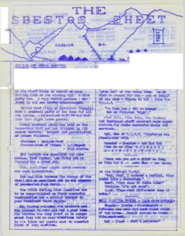 The Asbestos Sheet Mar. 1958