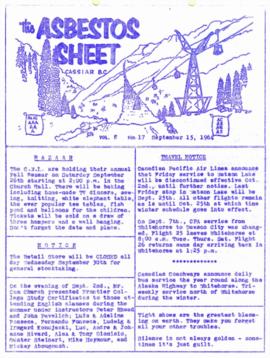 The Asbestos Sheet Sept. 1964
