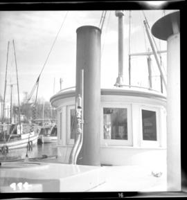 Stack, whistle, and wheelhouse of the S.S. Flora Bell