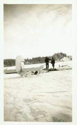 Plane on the ice at Pinchi Lake