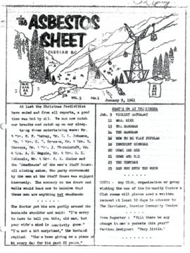 The Asbestos Sheet Jan. 1961