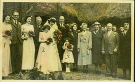 Family photographs from England: Wedding party 