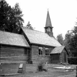St. Anne's log church on Vancouver Island