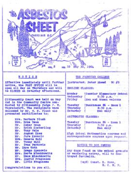 The Asbestos Sheet May 1964