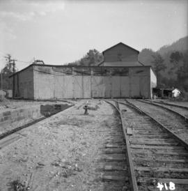 Pacific Great Eastern locomotive roundhouse at Brackendale yards