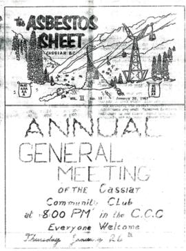 The Asbestos Sheet Jan. 1967