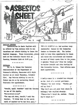 The Asbestos Sheet Nov. 1961