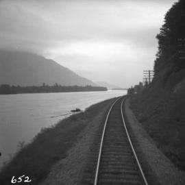 C.N. tracks along the Fraser River