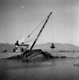 Construction of a new pier  in Vancouver, B.C.