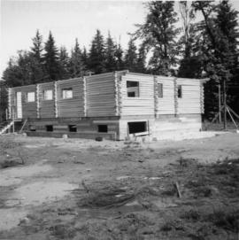 Log house under construction