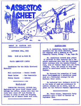 The Asbestos Sheet Sept. 1963