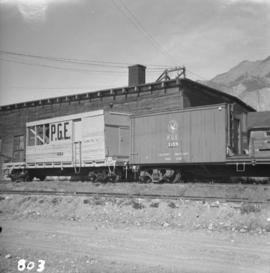 Pacific Great Eastern auxiliary tool cars at Lillooet