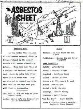 The Asbestos Sheet Mar. 1961