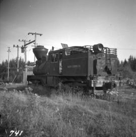 Mayo Lumber Co. locomotive on display at Paldy, B.C.