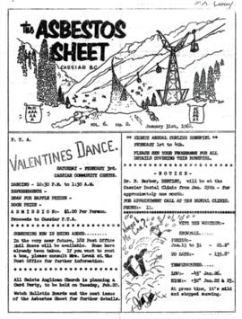 The Asbestos Sheet Jan. 1962