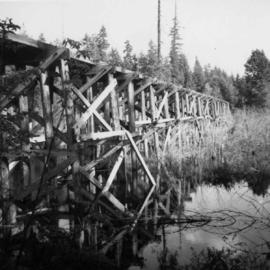 Former logging railroad trestle