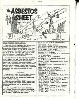 The Asbestos Sheet 8 Sept. 1958