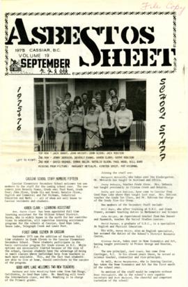 The Asbestos Sheet Sept. 1975
