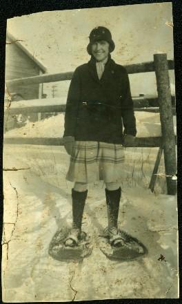 Margaret Wearing Snow Shoes 