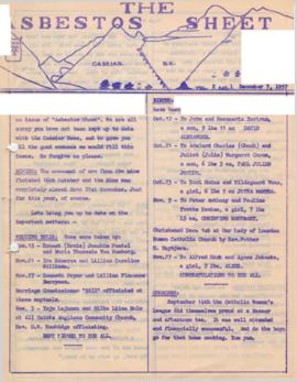 The Asbestos Sheet Dec. 1957
