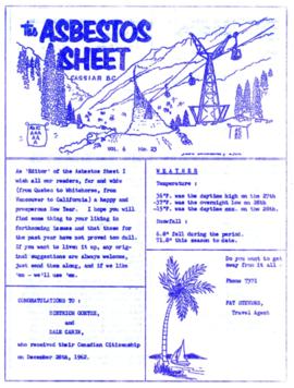 The Asbestos Sheet Dec. 1962