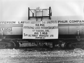 First Shipment BC Sulphur Via Pacific Great Eastern Railway