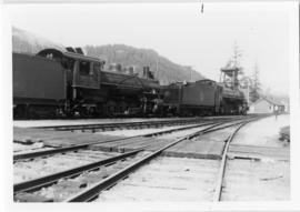 Locomotives #59 & #161 at North Yard (Pacific Great Eastern Railroad)