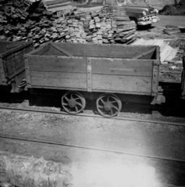 Small coal tram at Tsable pit on Vancouver Island