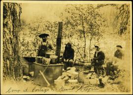 Camp at Portage in the Grand Canyon of the Fraser